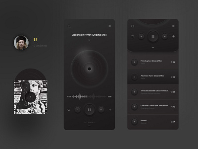 Skeuomorph Player mobile mobile app player player ui ui uiux