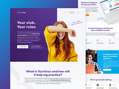 Landing Page WIP dental landing landing page software ui ux web design website wip