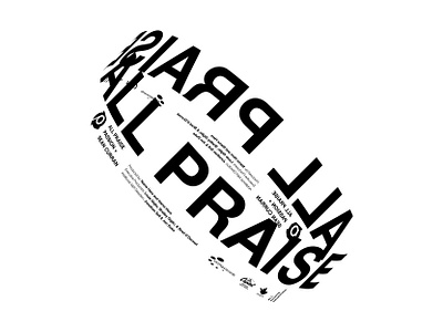 All Praise album cover coverart custom lettering lockup logo music optical illusion passion typogaphy warp