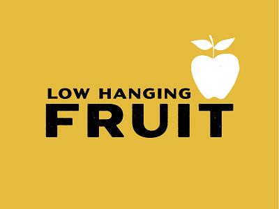 Buzzwords: Low Hanging Fruit apple black brand branding fruit identity logo low hanging fruit vector yellow