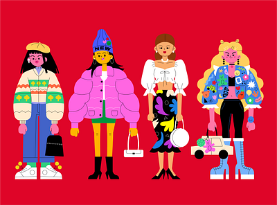 Fashion street #2 animation branding character fashion girl illustration infographic logo love ui vector