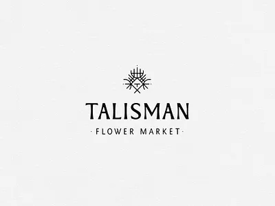Talisman Flower Market badge brand branding design florist flower geometric illustration lettering logo minimalism modern monogram type typography vintage