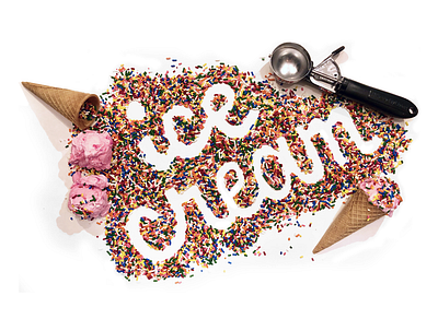 Ice Cream food art food lettering food lettering art hand lettering hand lettering art ice cream lettering lettering art sprinkles