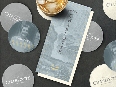 Hotel Tavern Coasters and Drink Menu branding design coasters hospitality hotel hotel branding identity stationery