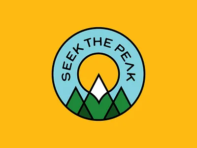 Seek The Peak Alpine Outfitter Logo branding design explore hiking illustration logo moutains nature outdoor thicklines vector