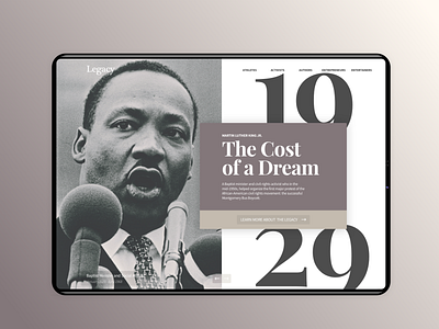 MLK - Legacy App: Ipad Concept app app design concept design interface ios ipadpro mobile sketchapp ui uidesign uiux userinterface ux visual design wdistudios