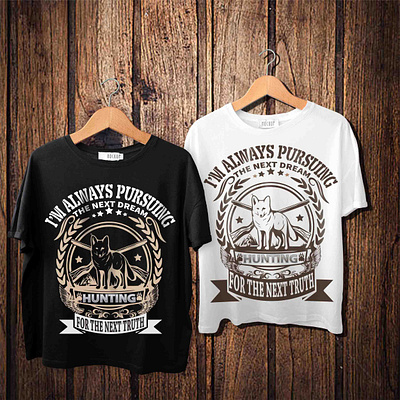 Hunting typograpy t shirt design apparel apparel mockup brand t shirt clothes clothing design fishing hunting huntingfood illustration t shirt template typography vector