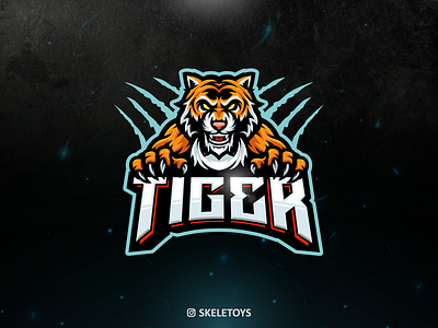 TIGER SQUAD animal cartoon character esportlogo fiverr illustration logo mascot mascot character streamer tiger tiger logo