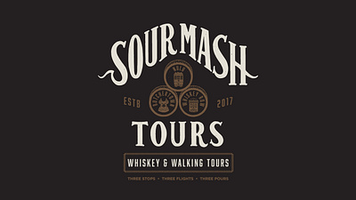 Sour Mash Tours bourbon branding handlettering kentucky lettering logo louisville process robby davis screenprint shirt sketch sour mash tour tourism typography whiskey wordmark