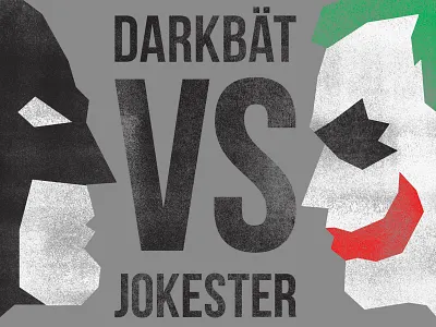 Gotham City Grudge Match batman boxing graphicdesign illustration joker pop culture retro typography typography poster vintage