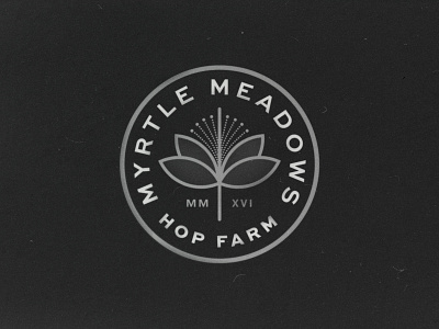 Myrtle Meadows badge branding illustration logo typography