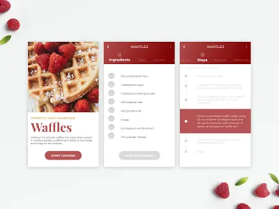 Daily Ui 40 - Recipe dailyui recipe uichallenge uiux waffles