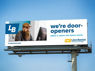 LBCC billboard billboard billboard design branding college community college design marketing outdoor advertising