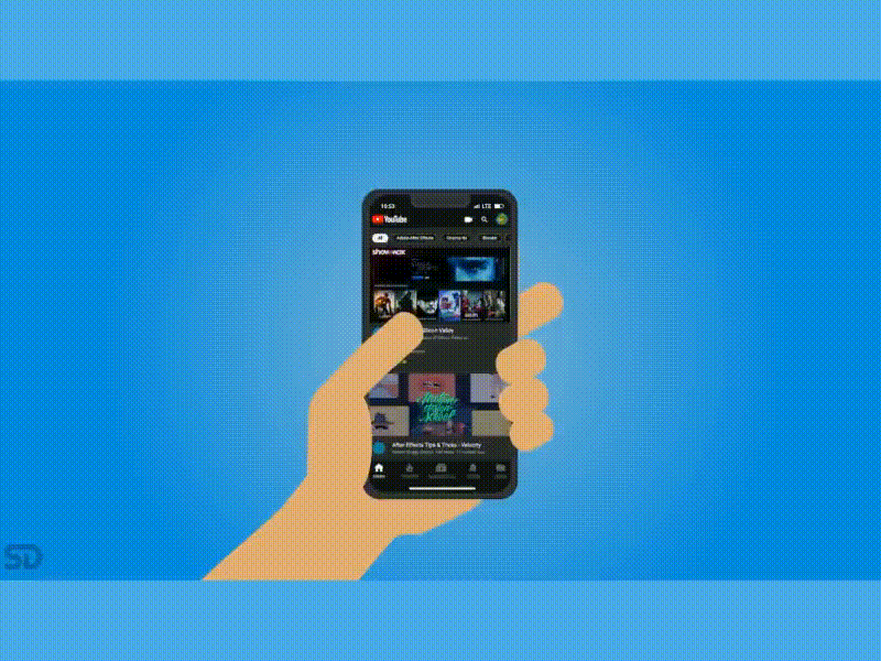 Phone Scroll after effects mobile phone motion design