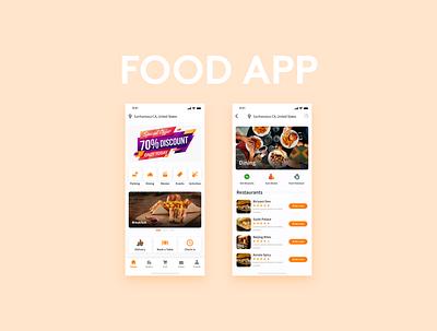 Food App app design food food app ios ios design iosapp online shop ui ui ux ui desgin uiuxdesign ux