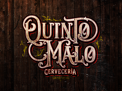 Quinto Malo Cervecería beer beer branding beer logo branding design designer graphic design logo logos logotype ornament photomanipulation photoshop texture typography vector victorian logo vintage