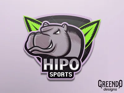 Hipo Mascot Logo [ FOR SALE ] africa animal branding design esports gaming hipo icon illustration leaf logo mascot savanah sports vector