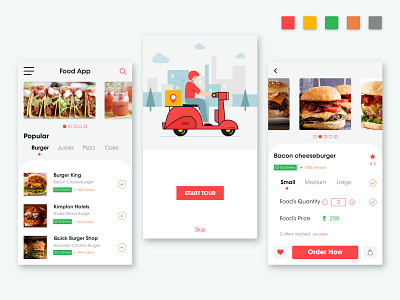 Food App UI food app food illustration illustration inspiration interaction mobile app ui ui mobile uidesign