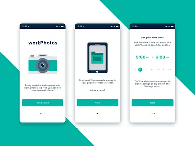 workPhotos Onboarding Screen design figma figmadesign onboarding onboarding screen photos ui