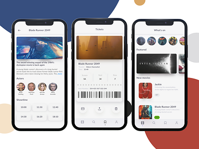 Movies & Ticket - iOS app Concept agency cinema ecoomerce firebase ios movies movies app tickets uidesign uidesignpatterns ux uxdesign