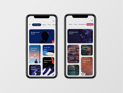 ASMR Sound Player 1.0 audioplayer ios material minimal player profile sounds uxdesign