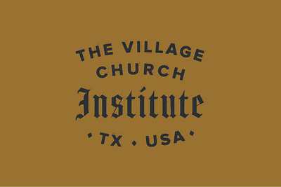 The Village Church Institute academic branding illustration institute logo