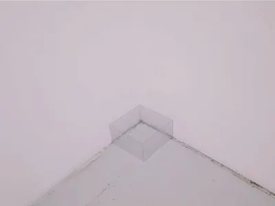 A box in the corner art exhibition photography