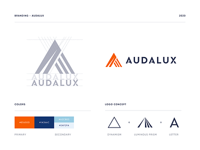 Audalux - Brand identity #2 artdirection brand brand design brandidentity branding graphic graphicdesign identity identity branding identity design logo logodesign logos logotype minimalist ui uidesign uiux vector webdesign