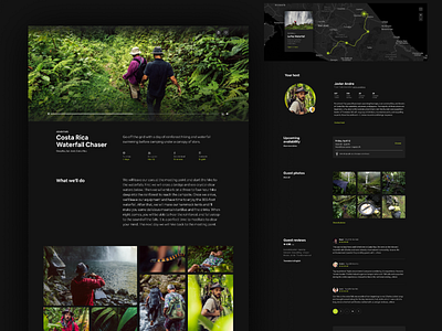 Adventures Dark Mode adventures dark darkmode design map product page ui video