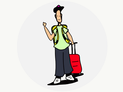 The traveller... 2dcharacter illistration digitalart travelling