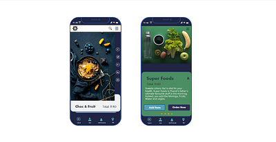 Super Foods mobile ui ux