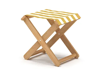 Beach chair 3d cinema4d render stool wood texture