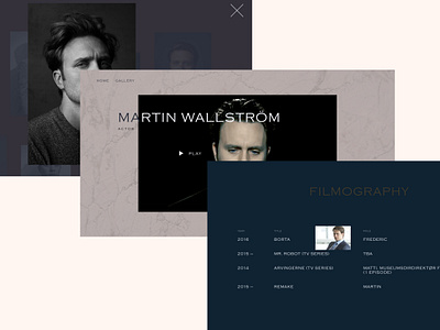 Artist Portfolio Template actor blog minimal personal page portfolio