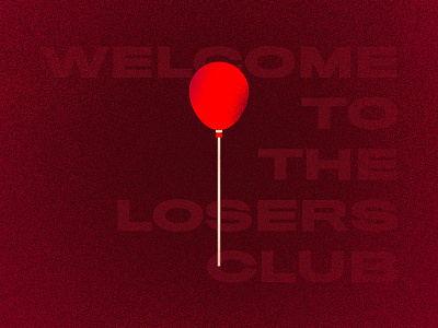 Pennywise's Balloon balloon challenge club icon illustration it losers movie pennywise red weekly warm up