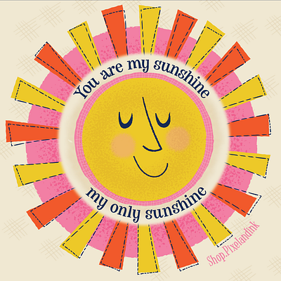 You Are My Sunshine illustration illustrator louisiana midcentury retrosupply sun vector