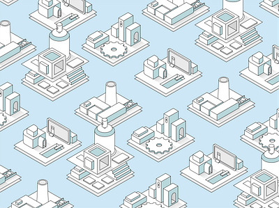 Isometric illustrations assets design illustration isometric modular design