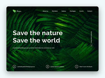 Nature Landing Page branding design flat green landing landing design landing page landing page design landingpage natural nature page simple design tree ui ui design