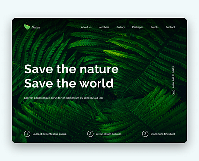 Nature Landing Page branding design flat green landing landing design landing page landing page design landingpage natural nature page simple design tree ui ui design