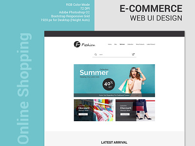 E-Commerce Web UI Design 2 branding dashboard design ecommence graphic landingpage online shop product responsive design shop ui userinterface ux website