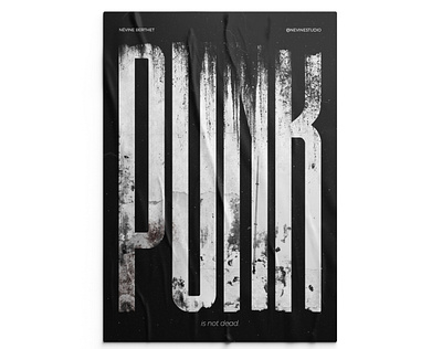 PUNKED art director artwork editorial design grunge photoshop poster poster design poster designer print prints punk punk music texture textures typographic typographie typography visual art visual artist