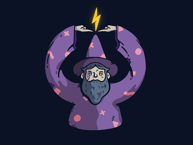 Grimy Wizard illustration procreate wip wizard