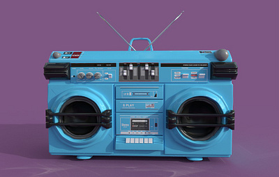 Boombox 3d 3d modeling boombox music substance painter