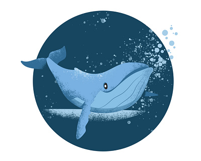 Whale bubbles design illustration photoshop sea whale