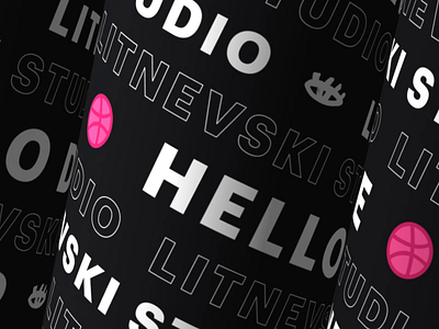 Hello Dribbble!🤟 animation first shot hello dribbble motion studio typography