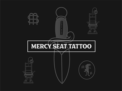 mercy seat tattoo brand design brand identity branding knife logo logotype monogram snake tattoo tattoo design