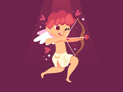 cupid art character cupid illustration love oddmie pertiwi valentine vector vectorart yodia