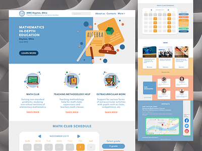 Site for Math Courses adobe illustrator branding courses design education figma figmadesign header homepage icon illustration landing math mathematics schedule school vector web webdesign website