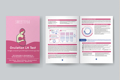 ovulation test manual branding brochure design illustration