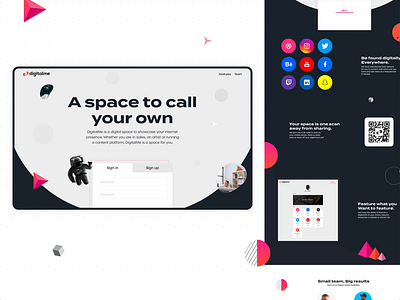 DigitalMe.Space Website animation brand branding colours design illustration typography ui web website