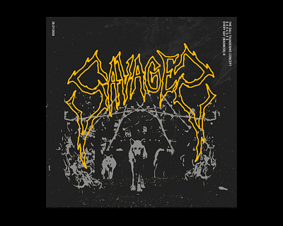 Savages album art album artwork album cover death metal design experiment grunge illustration metal mixtape print type art type daily typography wolves